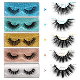 Newcally Lashes False Eyelashes Natural 3D Faux Mink Eye Lashes 10 Pairs 10 Styles Fluffy Wispy Fake Eyelashes Dramatic Handmade Reusable Lashes Pack with 10 Portable Eyelash Boxes