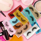 Newcally Lashes False Eyelashes Natural 3D Faux Mink Eye Lashes 10 Pairs 10 Styles Fluffy Wispy Fake Eyelashes Dramatic Handmade Reusable Lashes Pack with 10 Portable Eyelash Boxes