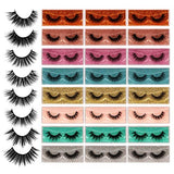 Newcally Lashes False Eyelashes Natural 3D Faux Mink Eye Lashes 10 Pairs 10 Styles Fluffy Wispy Fake Eyelashes Dramatic Handmade Reusable Lashes Pack with 10 Portable Eyelash Boxes