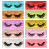 Newcally Lashes False Eyelashes Natural 3D Faux Mink Eye Lashes 10 Pairs 10 Styles Fluffy Wispy Fake Eyelashes Dramatic Handmade Reusable Lashes Pack with 10 Portable Eyelash Boxes