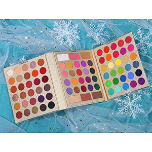 UCANBE Professional 86 Colors Eyeshadow Palette with 15pcs Makeup Brushes Set Matte Glitter Long Lasting Highly Pigmented Waterproof Contour Blush Powder Highlighter All in One