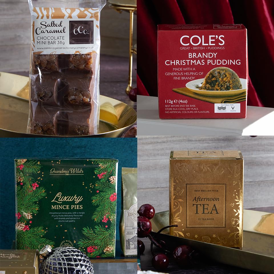 Little Taste of Christmas Hamper - Festive Sweet & Savoury Treats Food Hamper | Luxury Hampers for Couples, Christmas Hampers Family, Hampers for Women, Xmas Gifts For Men, Hampers & Gourmet Gifts