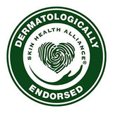 Bio-Oil Skincare Oil dermatologically endorsed seal in dark green and white, featuring a fingerprint heart and circular lettering
