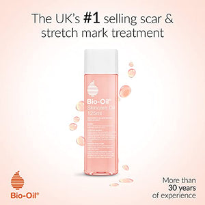 Bio-Oil Skincare Oil dermatologically endorsed seal in dark green and white, featuring a fingerprint heart and circular lettering