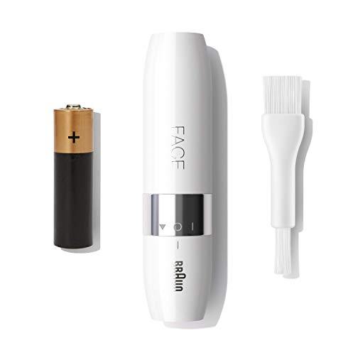Braun Facial Hair Remover with battery and cleaning brush for women