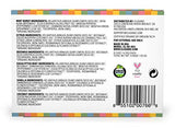 Back packaging of Cliganic USDA Organic Lip Balm set showing ingredients and certifications