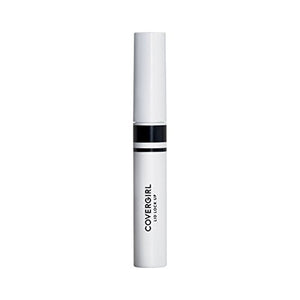 COVERGIRL Eyeshadow Primer in a slim white tube with black bands and vertical black Lid Lock Up lettering