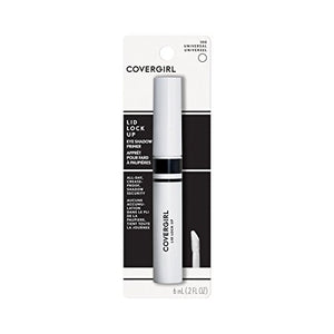COVERGIRL Eyeshadow Primer in a pale beige cream swatch with a smooth, glossy texture and tiny air bubbles