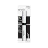 COVERGIRL Eyeshadow Primer in a white tube with black accents, displayed on black-and-white Lid Lock Up packaging