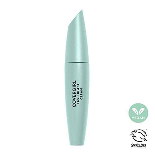 COVERGIRL Lash Blast Clean Volume mascara in a mint-green tapered tube with black lettering and a pointed cap.