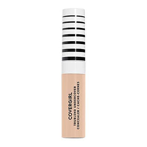 COVERGIRL TruBlend Concealer shown on a model’s cheek in a warm espresso shade with smooth, natural-looking coverage