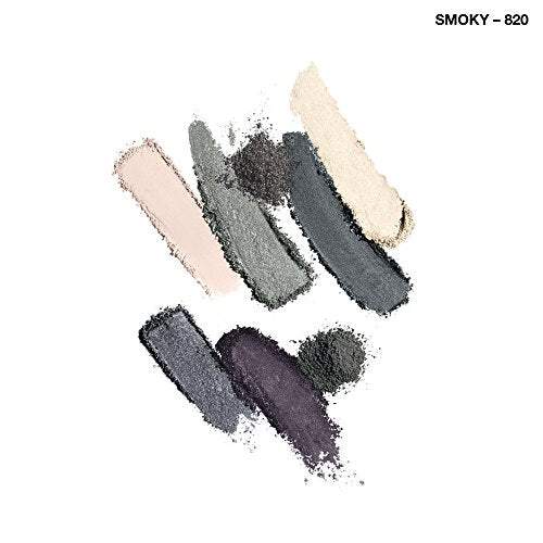 COVERGIRL Trunaked Palette with eight smoky eyeshadow swatches in charcoal, gray, black, plum and pale beige matte and shimmer tones