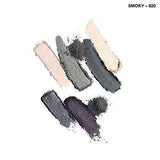 COVERGIRL Trunaked Palette with eight smoky eyeshadow swatches in charcoal, gray, black, plum and pale beige matte and shimmer tones