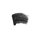 COVERGIRL Waterproof Mascara in very black, shown as a dense, curved swipe with fine parallel brushlike streaks.