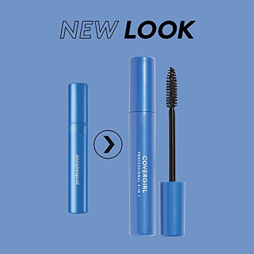 COVERGIRL Waterproof Mascara in a blue tube with a black bristle brush, marked Professional 3-in-1