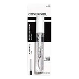 COVERGIRL Waterproof Mascara in clear formula, packaged with a curved brush and black-and-white professional mascara card