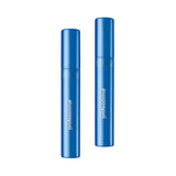 COVERGIRL Waterproof Mascara in two metallic blue cylindrical tubes with silver lettering and dotted bands near the caps.