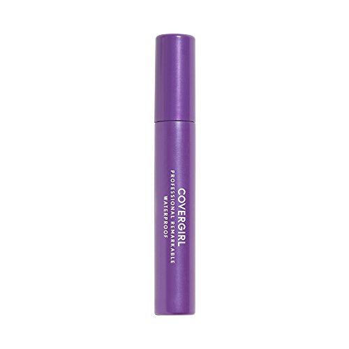 COVERGIRL Waterproof Mascara in a slim purple tube with white lettering and a Very Black waterproof formula.