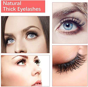 False Eyelashes 3D Mink gift set shown in a promotional scene with a man handing a woman a wrapped red present