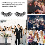 False Eyelashes 3D Mink pair of black, wispy layered lashes with a curved band and dramatic volume