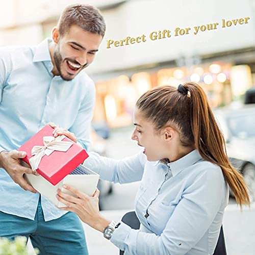 False Eyelashes 3D Mink gift set shown in a promotional scene with a man handing a woman a wrapped red present