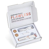 Finishing Touch Flawless facial hair remover kit with white and rose gold trimmer, two replacement heads and USB cable