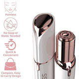 Finishing Touch Flawless facial hair remover in silver with rose-gold accents and a separate circular replacement head