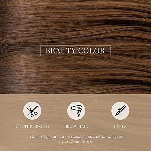 HAIRCUBE 20 Inch Nature Straight Ombre Wigs with smooth brown synthetic fibers, shown in a straight style