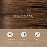 HAIRCUBE 20 Inch Nature Straight Ombre Wigs with smooth brown synthetic fibers, shown in a straight style