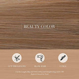 HAIRCUBE 20 Inch Nature Straight Ombre Wigs with smooth, straight brown synthetic fibers in a blended ombre shade
