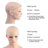 HAIRCUBE 20 Inch Nature Straight Ombre Wigs sizing guide showing mesh cap measurements on a mannequin head