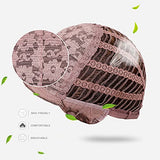 HAIRCUBE 20 Inch Nature Straight Ombre Wigs with a pink lace cap, adjustable straps, and breathable mesh panels
