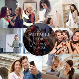 HAIRCUBE 20 Inch Nature Straight Ombre Wigs are not visible; this collage shows women in social, work, and salon settings