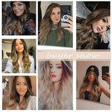 HAIRCUBE Long Curly Brown Wig shown in buyer photos, with long loose brown curls and a center part.