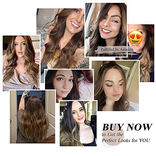 HAIRCUBE Long Curly Brown Wig shown on women with long, voluminous brown curls and a defined middle part