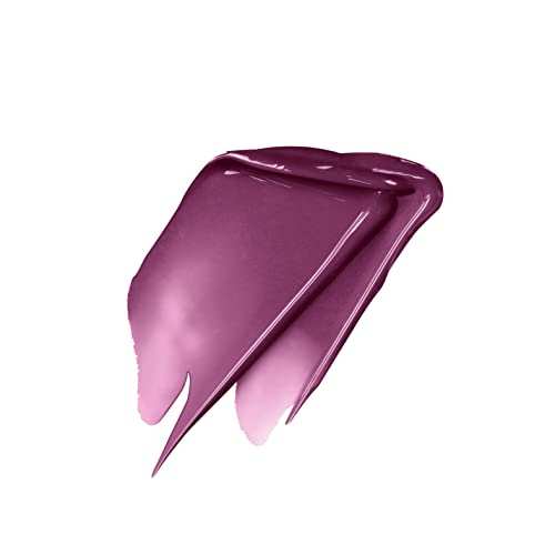 L'Oréal Paris Matte Liquid Lipstick in a glossy mauve-plum swatch with a smooth, creamy texture and tapered streaks