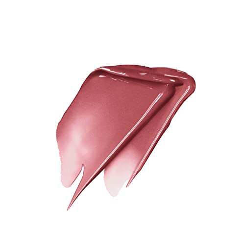 L'Oréal Paris Matte Liquid Lipstick in a glossy dusty rose shade, shown as a smooth liquid swatch with pointed edges