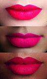 L'Oréal Paris Matte Liquid Lipstick in vivid fuchsia, shown as a bold matte lip colour on lips in three skin tones