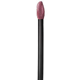 Maybelline Superstay Matte Ink liquid lipstick applicator with a black handle and dusty rose product-coated tip