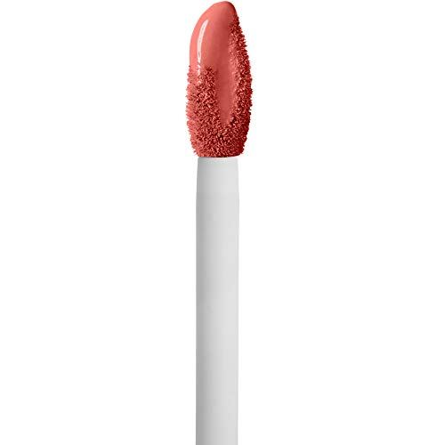 Maybelline Superstay Matte Ink liquid lipstick applicator with a dusty rose nude coating and textured doe-foot tip