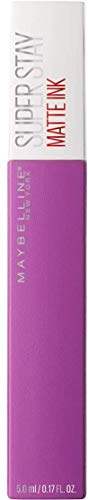 Maybelline Superstay Matte Ink liquid lipstick tube with a vivid magenta body, white cap and printed branding