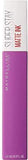 Maybelline Superstay Matte Ink liquid lipstick tube with a vivid magenta body, white cap and printed branding