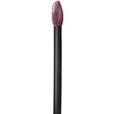 Maybelline Superstay Matte Ink liquid lipstick applicator with a mauve nude-coated tip and long black wand