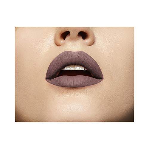 Maybelline Superstay Matte Ink lipstick in a muted mauve-brown nude shade, shown as a smooth matte lip color