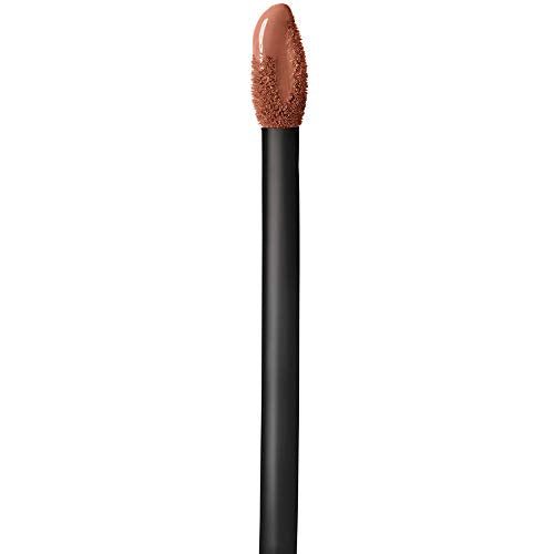 Maybelline Superstay Matte Ink liquid lipstick applicator with a warm nude-brown color-coated tip and black handle