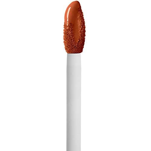 Maybelline Superstay Matte Ink liquid lipstick applicator with a warm nude-brown coated tip and white handle