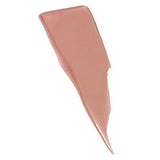 Maybelline Superstay Matte Ink nude lipstick swatch in a warm dusty rose-beige shade with a smooth matte finish