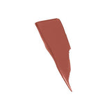 Maybelline Superstay Matte Ink liquid lipstick swatch in a warm muted nude rose-brown shade with a smooth matte finish