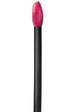 Maybelline Superstay Matte Ink liquid lipstick applicator with a bright pink coated tip and long black handle