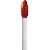 Maybelline Superstay Matte Ink liquid lipstick applicator with a red-brown coated tip and long white handle